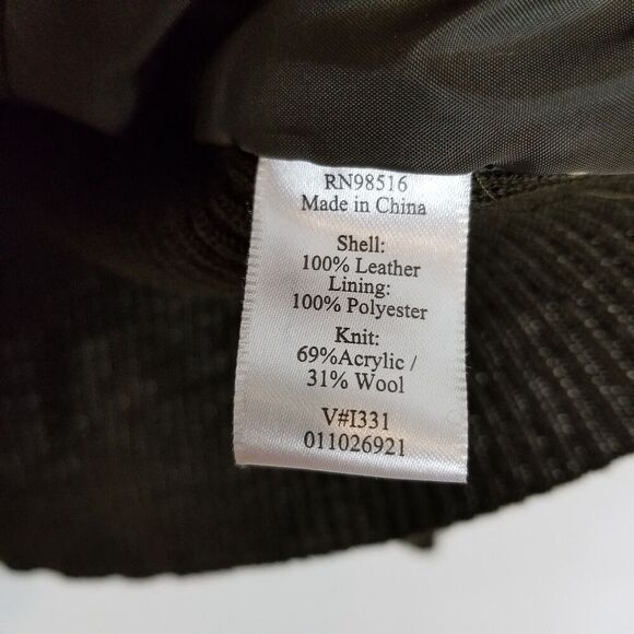 Coldwater Creek Women Leather Suede Knit Jacket Sz 16 Brown Zip Up Classic - Picture 8 of 8